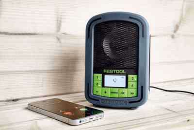 Idealnie wpasowane możliwości radia budowlanego Festool BR 10